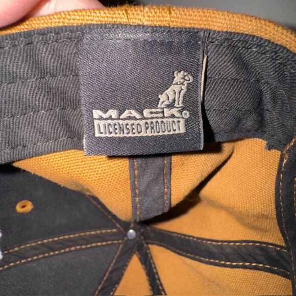 Mack Hat Cap Snap Back Adult One Size Brown Embroidered Bulldog Diesel Truck - Picture 7 of 8